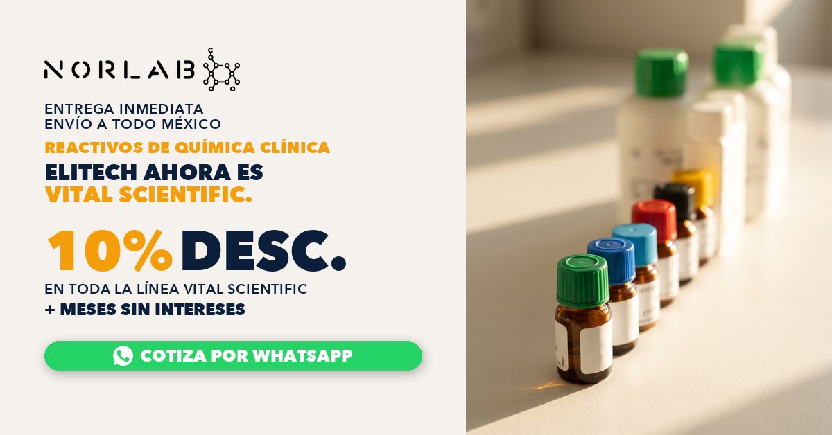 Reactivos de química clínica Vital Scientific, antes Elitech. 10% de descuento en toda la línea.