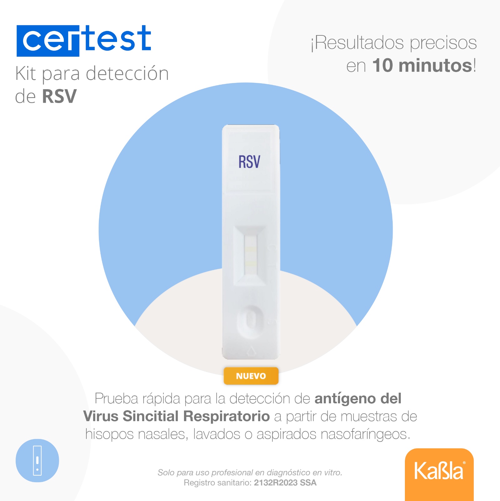 Prueba VSR – Detección de Antígenos del Virus Respiratorio Sincitial – CerTest - Imagen 2