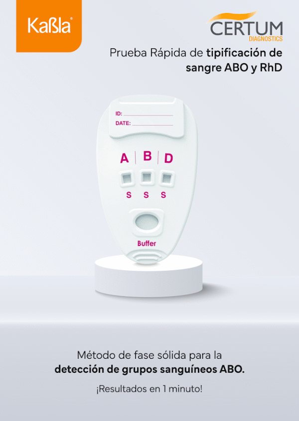 Prueba de tipificación de sangre ABO y RhD en Cassette (Sangre total) | CERTUM - Imagen 2
